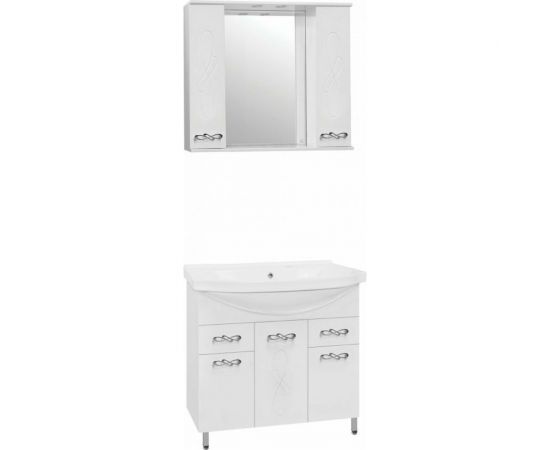 Style Line Тумба "Венеция 90" (2 ящ.) под умывальник Эльбрус 90 ЛС-00000260 – изображение 4