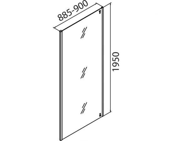 IDDIS Боковая панель черный ал. проф. 90x195 Slide SLI6BS9i23 – изображение 5