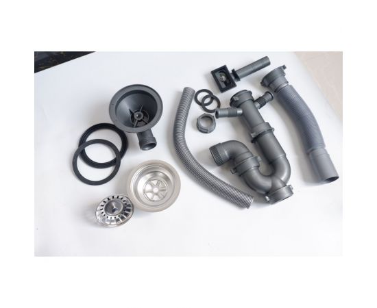 Мойка ULGRAN STEEL 500 Х 450, цвет «чёрная брашированная сталь» – изображение 6