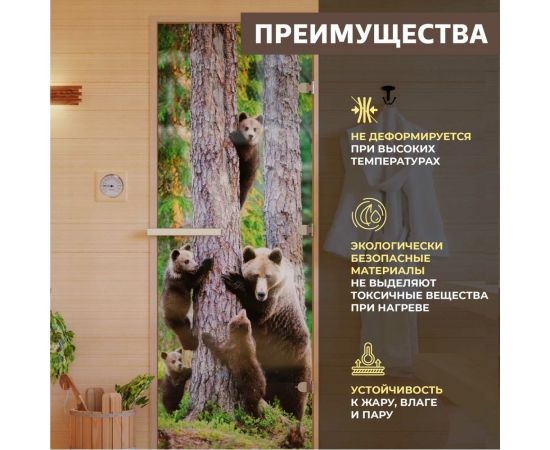 DoorWood Дверь для бани "Фотопечать рисунок А064". 1900х700 мм УТ-00011465 – изображение 7