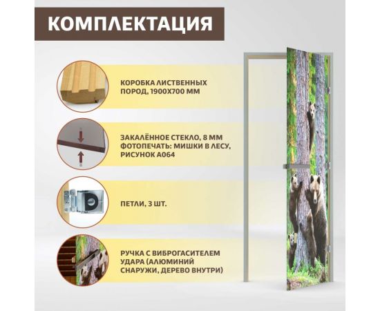 DoorWood Дверь для бани "Фотопечать рисунок А064". 1900х700 мм УТ-00011465 – изображение 8