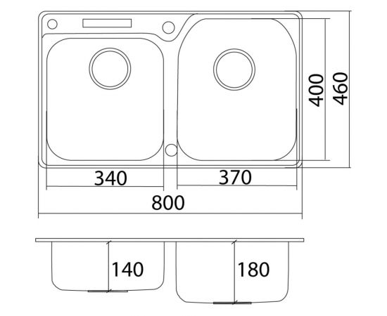 Oulin Мойка кухонная врезная OL-H9910 – изображение 9