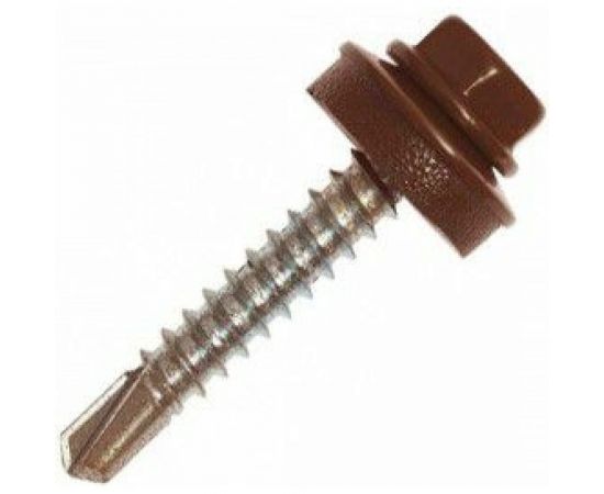 Kenner Cаморез кровельный 5,5x19 RAL8017, тёмно-коричневый 4000шт ск55198017 