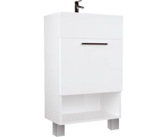 1Marka Тумба с раковиной July 50Н 1д. Белый глянец У85932 