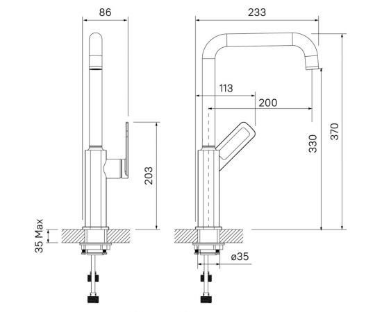 IDDIS Смеситель для кухни черный Slide SLIBL00i05 – изображение 12