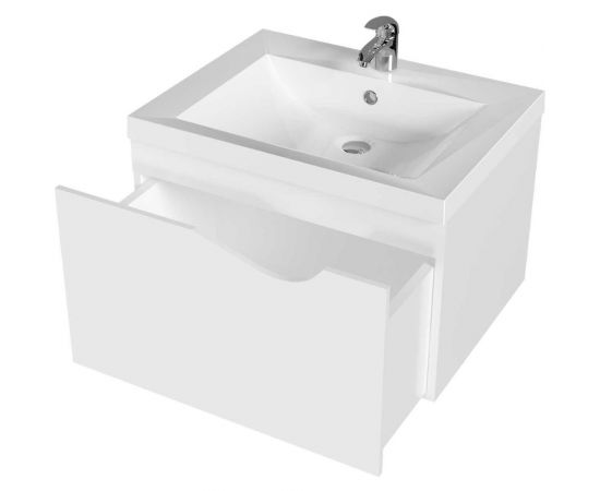 1Marka Тумба Этюд 58 П 1 в. я. Белый глянец У51989 – изображение 2