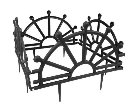 Декоративный заборчик Дачная мозаика Штурвал черный 10638 – изображение 2