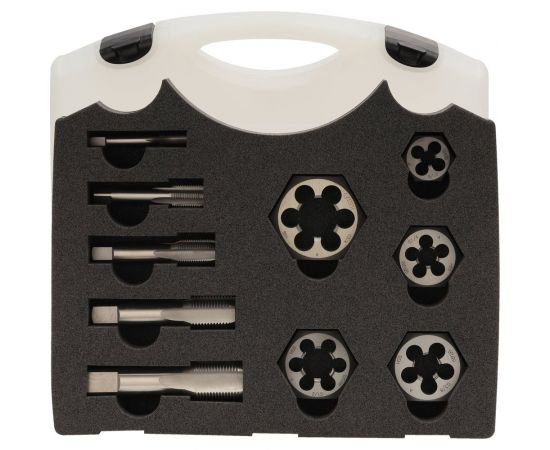 Резьбонарезной набор Bucovice Tools OS-1 HSS, 10 предметов, трубная резьба 340220 – изображение 2