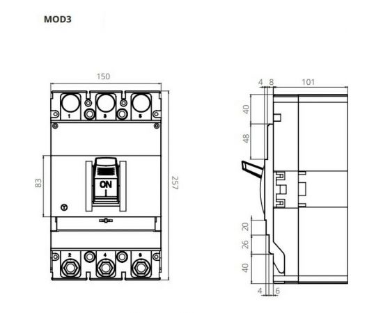 iskra Автомат в литом копусе MOD3-3NM-315 УТ-00019775 – изображение 2