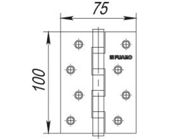 Универсальная петля Fuaro 4BB/BL 100x75x2,5 CFB кофе глянец БЛИСТЕР 35673 – изображение 2
