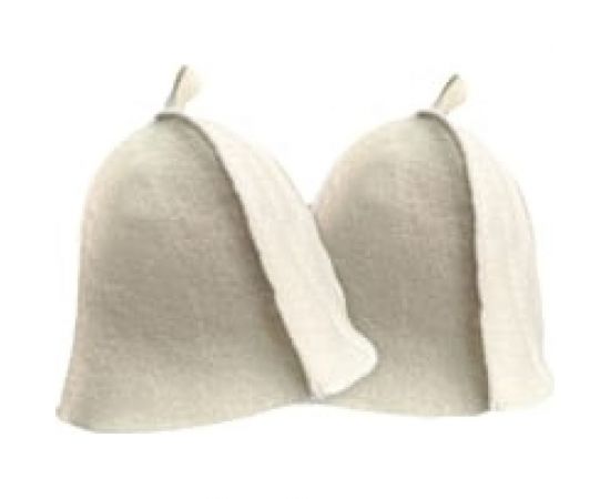 Шапка для бани Бацькина баня Белая 10401 – изображение 3