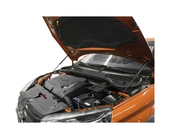 Газовые упоры капота АвтоУпор для Lada Vesta седан, универсал 2018-н.в./Vesta CNG седан 2017-н.в./Vesta Cross седан, универсал 2017-н.в., 2 шт., ULAVES021 – изображение 3