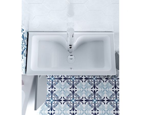 1Marka Тумба с раковиной Mira 60Н 2д. Дуб Сонома У83303 – изображение 4