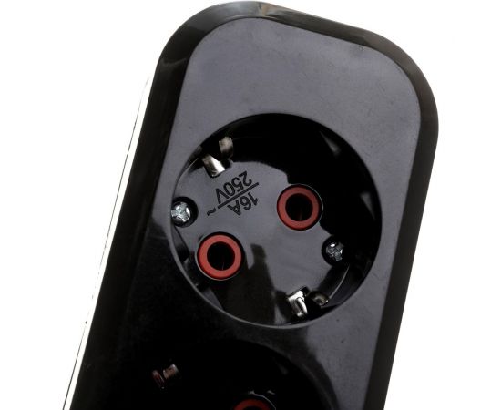 Розеточная колодка TDM 2 гнезда 2П+З 16А 250В черная серии Народная SQ1806-0423 – изображение 4