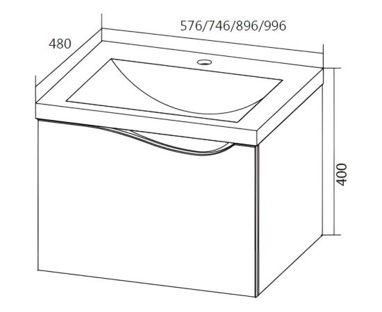 1Marka Тумба Этюд 58 П 1 в. я. Белый глянец У51989 – изображение 5