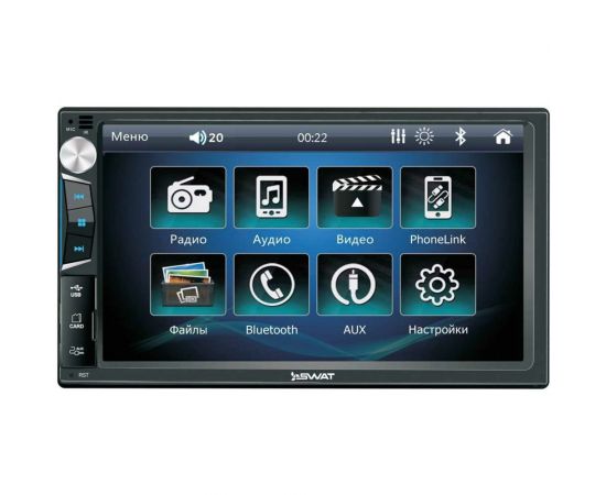 Автомобильная мультимедийная система SWAT ГУ Universal 7""/2 din 4x50 Вт, MP3, USB, SD, BT CHR-5150 – изображение 5