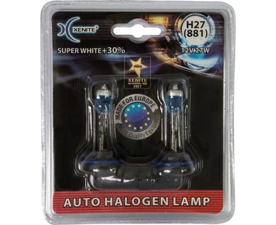 Автомобильная лампа XENITE SUPER WHITE H27/881, PGJ13, 12 В, 2 шт. 1007039 – изображение 5