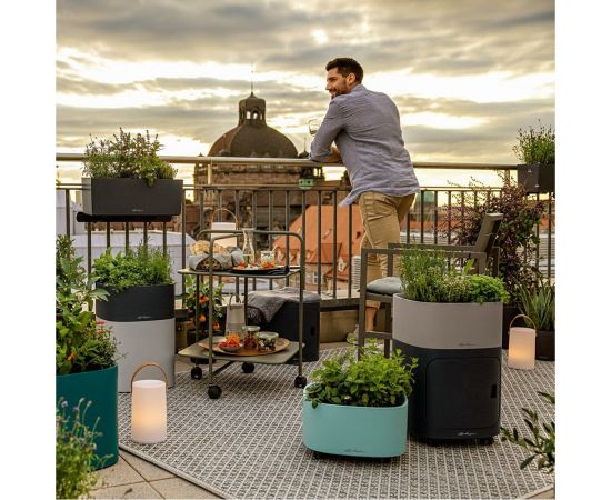 LECHUZA Модуль-подставка для хранения инвентаря PILA STORAGE Color, цвет Голубой, 15921 – изображение 6