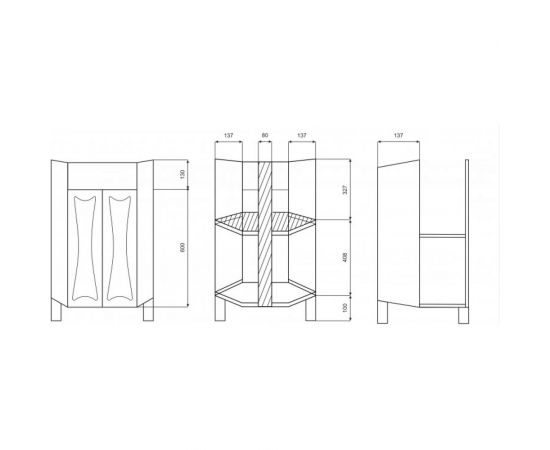 Misty Лотос - 40 40 Тумба угловая Э-Лот01040-01Уг – изображение 8