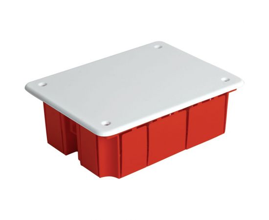 Монтажная коробка STEKKER EBX30-01-1-20-120 для сплошных стен, с крышкой, 120*92*45мм, IP20, красный (GE41008) 49005 