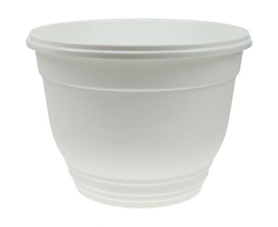 Кашпо с поддоном ФлораПласт Цегла 21 белое, 3 л 001237 