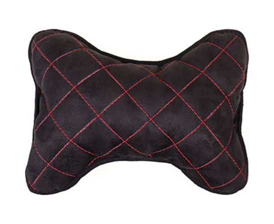 Подушка SKYWAY на подголовник EXPENSIV алькантара Черная S08003002 