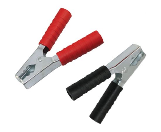 Зажим крокодил REXANT 250 А 150 мм черный и красный 20 шт 16-0020 