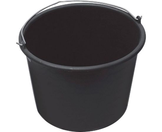 Строительное ведро Тара.ру 20 л, круглое, с металлической ручкой, черное 26222 