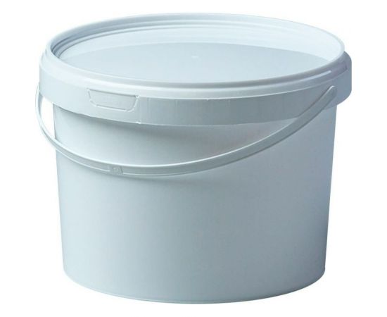 Ведро Тара.ру полипропилен, 3.3 л, круглое, с белой крышкой, белое 26382 