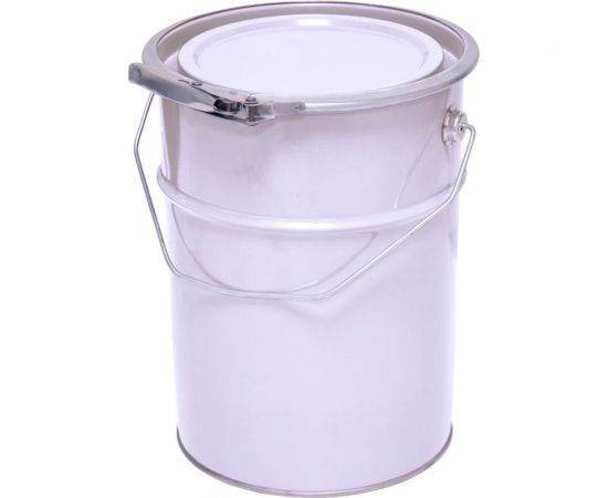 Ведро Тара.ру металл, 5 л, с крышкой, с обручем, белое 21237 