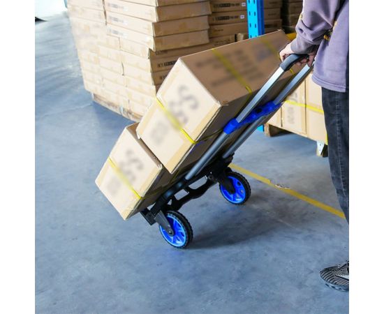 Ручная складная тележка СТЕЛЛА-ТЕХНИК алюминий, сталь, грузоподъемность 125 кг FW-90M – изображение 11