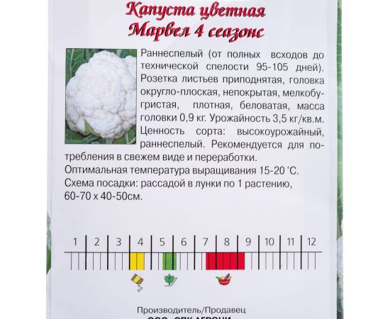 Семена Агрони Капуста цветная МАРВЕЛ 4 СЕАЗОНС 7439 – изображение 2