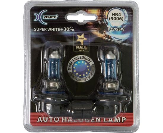 Автомобильная лампа XENITE SUPER WHITE HB4/9006, P22d, 12 В, 2 шт. 1007041 – изображение 2