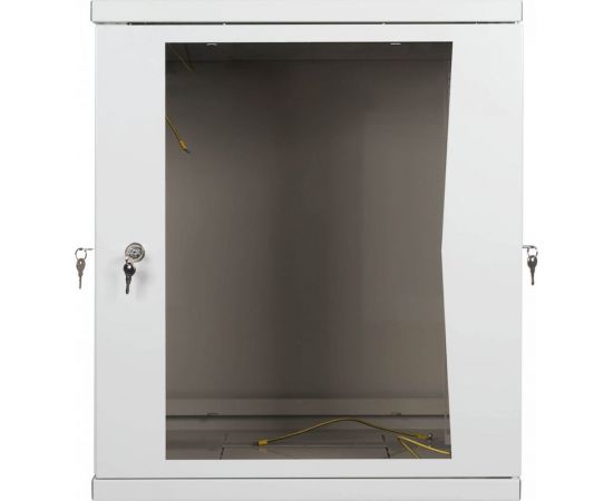 Настенный разборный шкаф КДДС 19"", 12U, стеклянная дверь, 600x450, серый УТ000003577 – изображение 2
