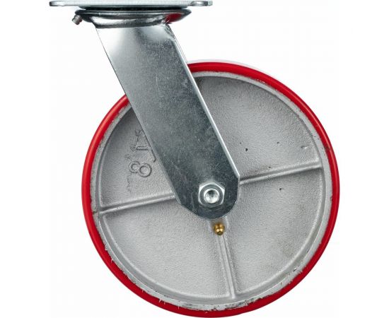 Колесо поворотное (200 мм; игольчатый подшипник; грузоподъемность 350 кг; чугун; полиуретан) СТЕЛЛА-ТЕХНИК N29200CPU – изображение 3