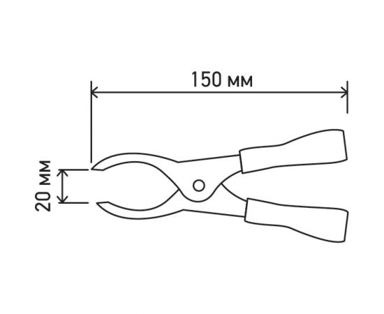 Зажим крокодил REXANT 250 А 150 мм черный и красный 20 шт 16-0020 – изображение 4