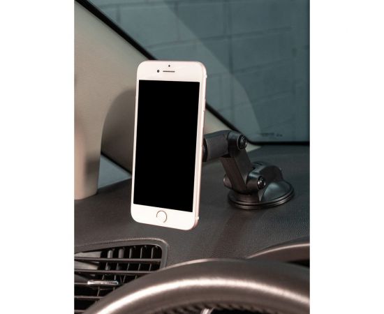 Магнитный держатель телефона на присоске SKYWAY жесткая ножка, черный S00301032 – изображение 7