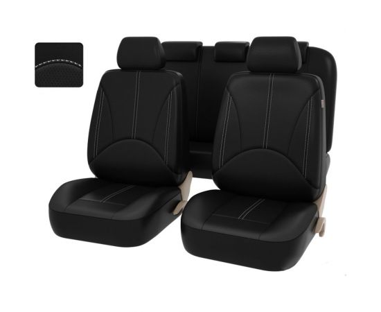 Чехлы PSV Imperial Next Черный отстрочка белая экокожа 124612 