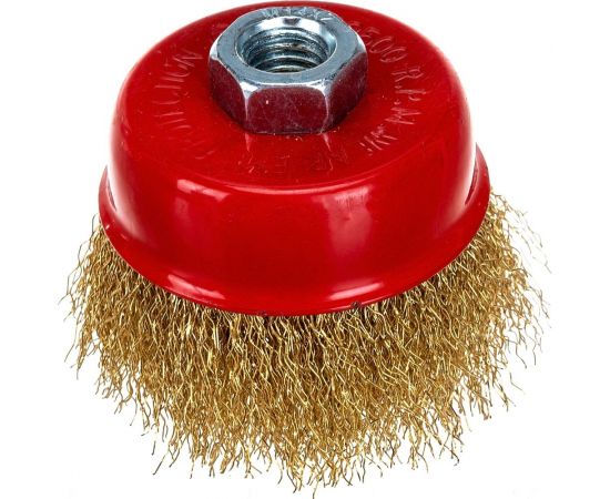 Щетка-чашка (75 мм; М14; латунь) для УШМ vertextools 12300-075 