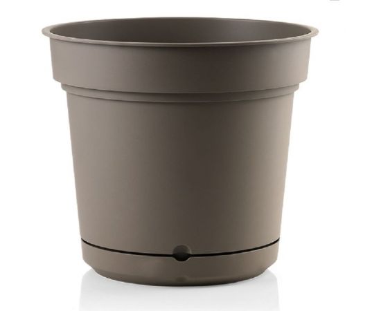 Кашпо с поддоном Teraplast HYDRAL диам. 23, высота 21 см, серо-коричневый 28107023406 