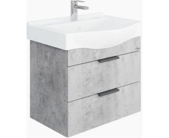 Подвесная тумба с раковиной Onika ДЕВИС бетон чикаго 65.13 106546 