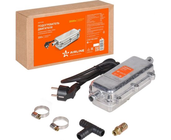 Предпусковой подогреватель двигателя Airline ТАЙФУН-2000 с встроенной помпой, 220 В, 2000 Вт AEAY002 