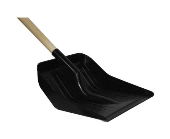 Лопата для снега Ангора с черенком, черная А6112черн 
