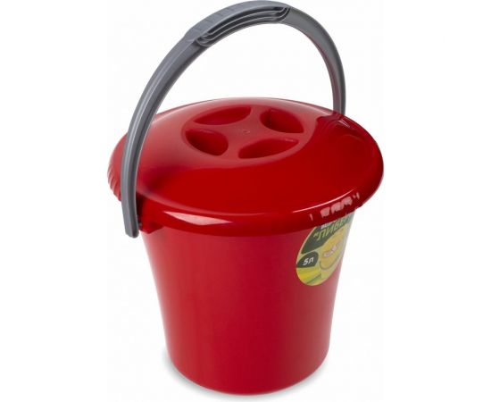 Ведро Martika Либерти 5 л, с крышкой, красное С602ККРА 