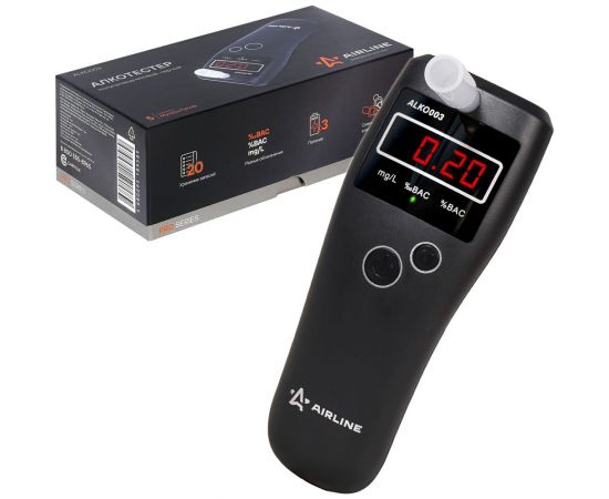 Полупроводниковый алкотестер Airline PRO черный ALKO003 