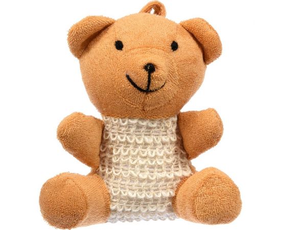 Мочалка из сизаля с хлопком Банные Штучки собачка, мишка, зайка 10х7х14 см 40129 