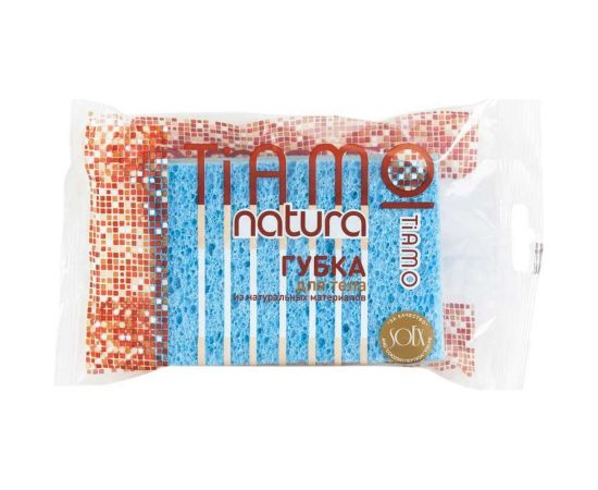 Губка для тела TIAMO Natura ОРИГИНАЛ целлюлоза 7688 
