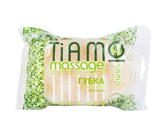 Губка для тела TIAMO Massage ОВАЛ поролон+массаж 7717 