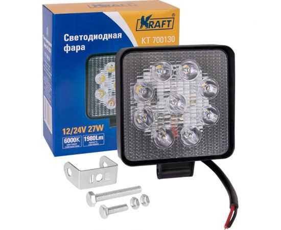 Светодиодная фара KRAFT 9LED 9-60V 27W KT 700130 – изображение 2