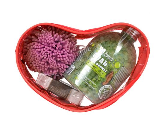 Подарочный набор Банные штучки От чистого сердца мочалка, мыло, соль для ванны 33524 – изображение 2